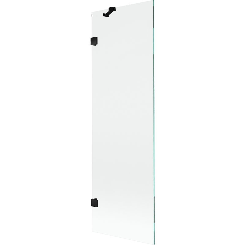 Mexen Lunar vonios dušo užuolaida, 1-durys, 60 x 150 cm, skaidrus, juodas - 897-060-000-70-00
