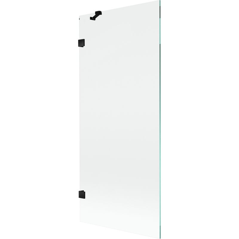 Mexen Lunar vonios pertvara 1-durys 80 x 150 cm, skaidri, juoda - 897-080-000-70-00