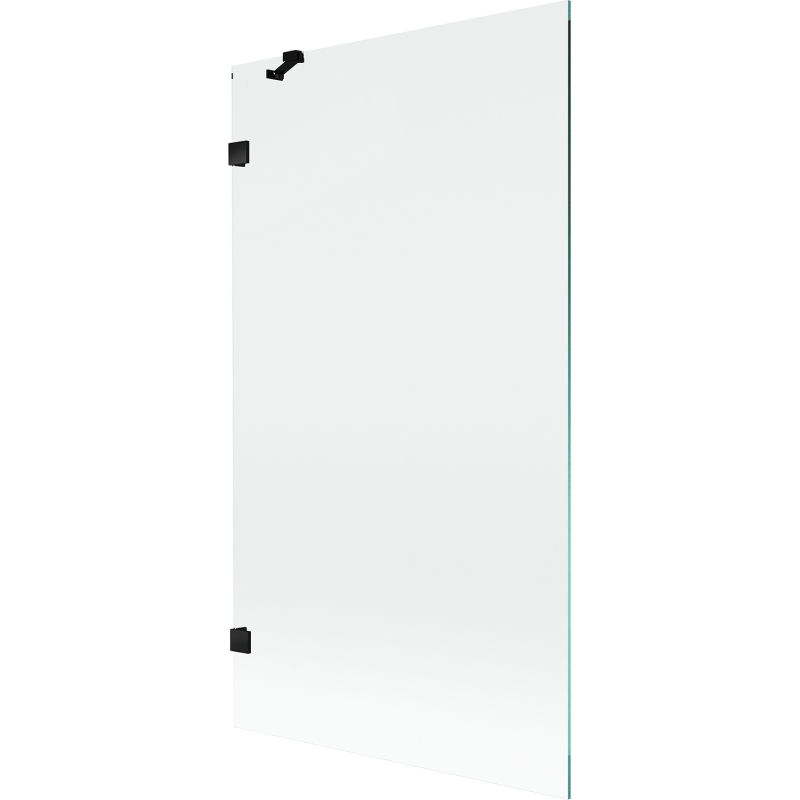 Mexen Lunar vonios ekranas su 1 varčia 100 x 150 cm, skaidrus, juodas - 897-100-000-70-00
