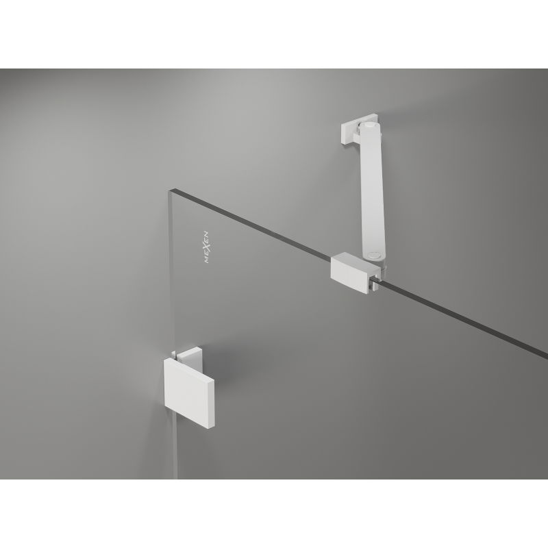 Mexen Lunar dešinės pusės dušo durys, skaidrios, baltos - 834S-160-050-20-00-P