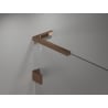 Mexen Lunar L varčios dušo durys, kairė 130 cm, permatomos, rožinis auksas - 834SL-130-050-60-00-L