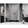 Mexen Lunar L kairinės varstomos dušo durys 135 cm, permatomos, rožinis auksas - 834SL-135-050-60-00-L