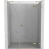 Mexen Lunar dešinės pusės dušo durys 135 cm, skaidrios, auksinės - 834S-135-050-50-00-P