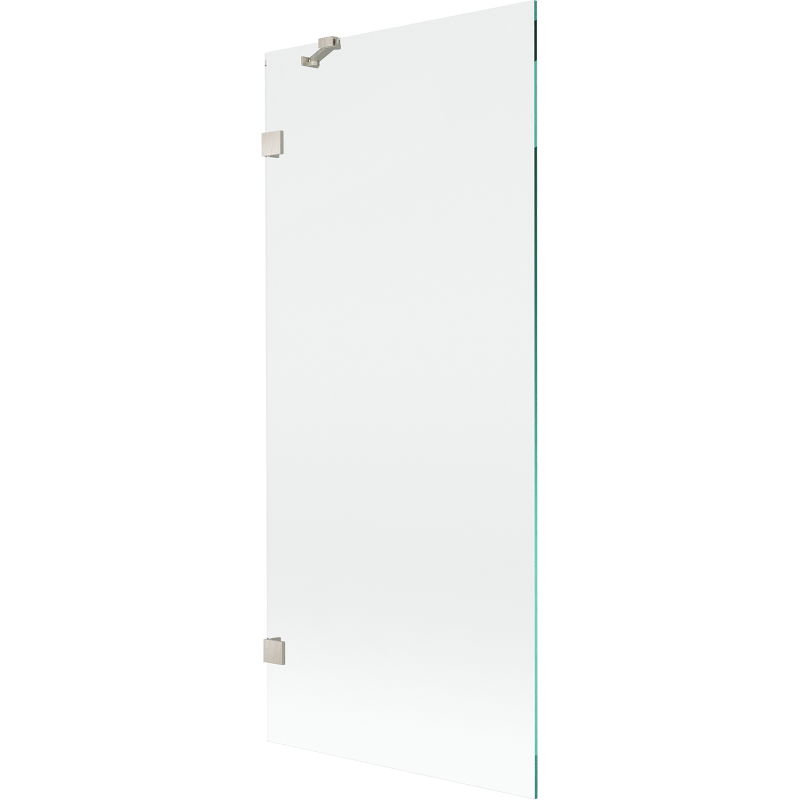 Mexen Lunar vonios ekranas, vienos durys, 80 x 150 cm, permatomas, šlifuotas nikelis - 897-080-000-97-00