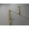Mexen Lunar dešinės pusės dušo durys, 150 cm, skaidrios, šlifuotos auksinės - 834S-150-050-55-00-P