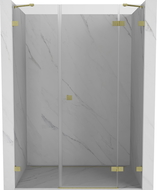 Mexen Lunar dušo durys varstomos dešinės 155 cm, skaidrios, auksinės šlifuotos - 834S-155-050-55-00-P