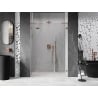 Mexen Lunar L kairės pusės dušo durys, išorinio atidarymo, 135 cm, permatomos, šlifuotas varis - 834SL-135-050-65-00-L