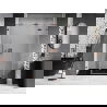 Mexen Lunar dušo durys dešinės, 135 cm, permatomos, rožinis auksas - 834S-135-050-60-00-P