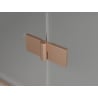 Mexen Lunar dešinės pusės dušo durys 150 cm, permatomos, šlifuotas varis - 834S-150-050-65-00-P
