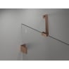 Mexen Lunar dešinės pusės dušo durys 150 cm, permatomos, šlifuotas varis - 834S-150-050-65-00-P