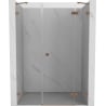 Mexen Lunar dešinės pusės dušo durys 150 cm, permatomos, šlifuotas varis - 834S-150-050-65-00-P