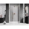 Mexen Lunar dešinės pusės dušo durys 150 cm, permatomos, šlifuotas varis - 834S-150-050-65-00-P