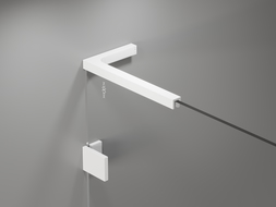 Mexen Lunar L vonios ekranas, 1 sparno, 60 x 150 cm, skaidrus, baltas - 897L-060-000-20-00