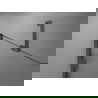 Mexen Lunar dešinės pusės dušo durys, 160 cm, permatomos, šlifuoto pistoletinio pilkumo - 834S-160-050-66-00-P