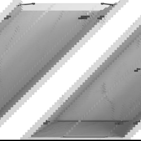 Mexen Lunar atveriamos dešinės pusės dušo durys, 160 cm, skaidrios, šepečiuotas gun gray - 834S-160-050-66-00-P