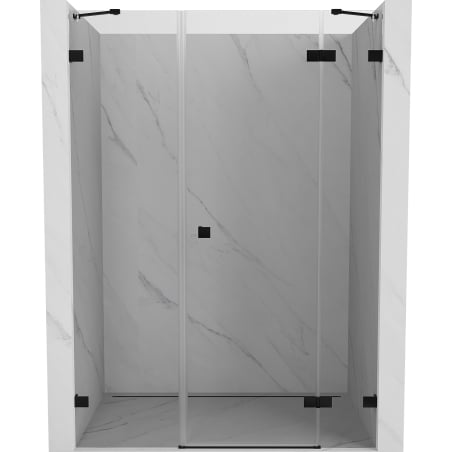 Mexen Lunar dešinės pusės dušo durys, 125 cm, skaidrios, juodos - 834S-125-050-70-00-P