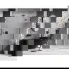 Mexen Lunar dešinės pusės dušo durys 140 cm, skaidrios, juodos - 834S-140-050-70-00-P