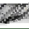 Mexen Lunar dešinės pusės dušo durys 145 cm, permatomos, juodos - 834S-145-050-70-00-P