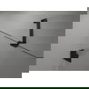 Mexen Lunar dešinės pusės dušo durys, 155 cm, skaidrios, juodos - 834S-155-050-70-00-P