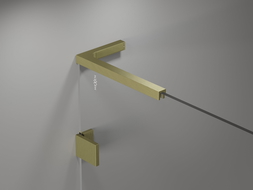 Mexen Lunar L vonios ekrano panelis 1-duris 60 x 150 cm, permatomas, šlifuotas auksinis - 897L-060-000-55-00