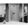 Mexen Lunar dešinės pusės dušo durys 125 cm, skaidrios, gun metal - 834S-125-050-95-00-P