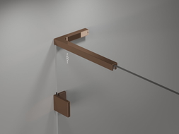 Mexen Lunar L vonios ekrano 1-durų 60 x 150 cm, skaidrus, rožinis auksas - 897L-060-000-60-00