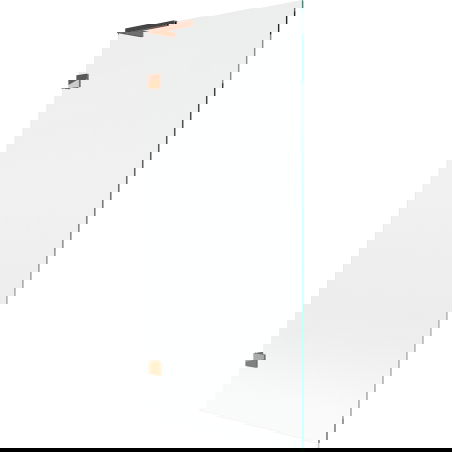 Mexen Lunar L vonios ekranas su 1 durelėmis 80 x 150 cm, permatomas, rožinis auksas - 897L-080-000-60-00