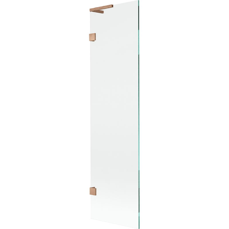 Mexen Lunar L vonios pertvara, vienos dalies, 50 x 150 cm, skaidri, šukuota vario spalva - 897L-050-000-65-00