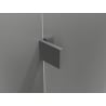 Mexen Lunar dešinės pusės dušo durys, 160 cm, skaidrios, ginklų metalo spalvos - 834S-160-050-95-00-P