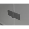 Mexen Lunar dešinės pusės dušo durys, 160 cm, skaidrios, ginklų metalo spalvos - 834S-160-050-95-00-P