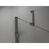 Mexen Lunar dešinės pusės dušo durys, 160 cm, skaidrios, ginklų metalo spalvos - 834S-160-050-95-00-P