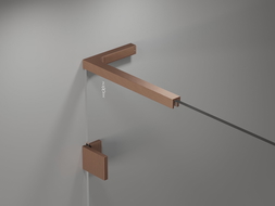 Mexen Lunar L vonios kambario pertvara, 1-duris 90 x 150 cm, permatoma, šlifuoto vario - 897L-090-000-65-00