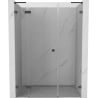 Mexen Lunar L kairės pusės dušo durys, varstomos 160 cm, permatomos, matinės ginklų pilka - 834SL-160-050-66-00-L