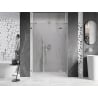 Mexen Lunar dešinės pusės atveriamos dušo durys 130 cm, permatomos, šlifuotas nikelis - 834S-130-050-97-00-P