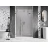 Mexen Lunar dešinės pusės atveriamos dušo durys 130 cm, permatomos, šlifuotas nikelis - 834S-130-050-97-00-P