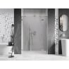 Mexen Lunar dešinės pusės atveriamos dušo durys 130 cm, permatomos, šlifuotas nikelis - 834S-130-050-97-00-P