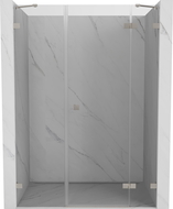 Mexen Lunar dešinės pusės dušo durys 155 cm, permatomos, šepečiuotas nikelis - 834S-155-050-97-00-P