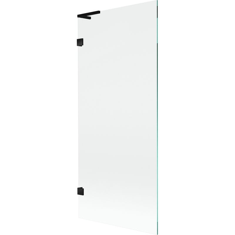 Mexen Lunar L vienos dalies vonios ekranas, 80 x 150 cm, permatomas, juodas - 897L-080-000-70-00