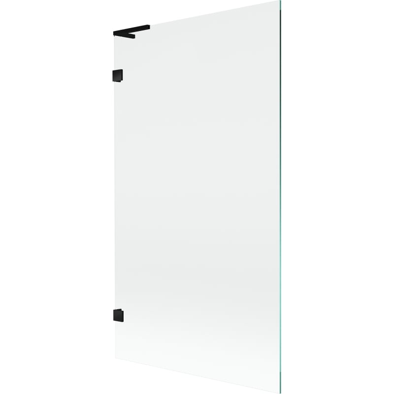 Mexen Lunar L vonios pertvara, 1-duris, 100 x 150 cm, skaidrus, juodas - 897L-100-000-70-00