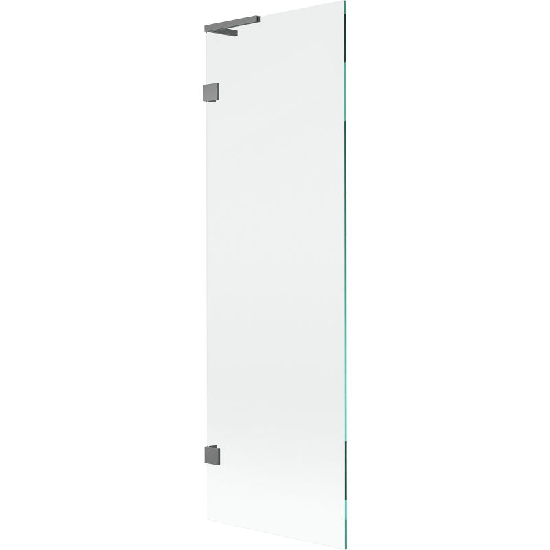 Mexen Lunar L vonios užuolaida, 1-sparno, 60 x 150 cm, skaidrus, ginklų metalas - 897L-060-000-95-00