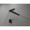 Mexen Lunar L kairiosios pusės varstomos dušo durys 160 cm, skaidrios, juodos - 834SL-160-050-70-00-L