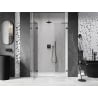Mexen Lunar L kairiosios pusės dušo durys, 155 cm, permatomos, ginkluotas metalas - 834SL-155-050-95-00-L