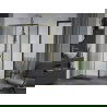 Mexen Apia stumdoma dušo kabina 135 x 80 cm, Skaidrus, Auksinė - 840-135-080-50-00