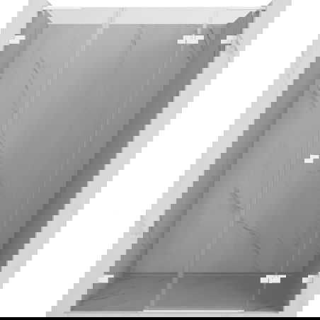 Mexen Lunar L dešinės pusės dušo durys, 155 cm, skaidrios, baltos - 834SL-155-050-20-00-P