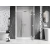 Mexen Lunar L atveriamos dušo durys dešinės 155 cm, permatomos, baltos - 834SL-155-050-20-00-P