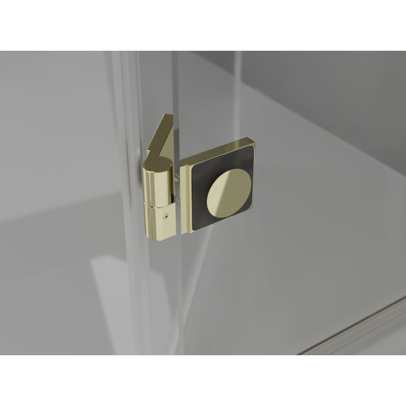 Mexen Lunar L dešinės pusės dušo durys, skaidrios, auksinės - 834SL-120-050-50-00-P