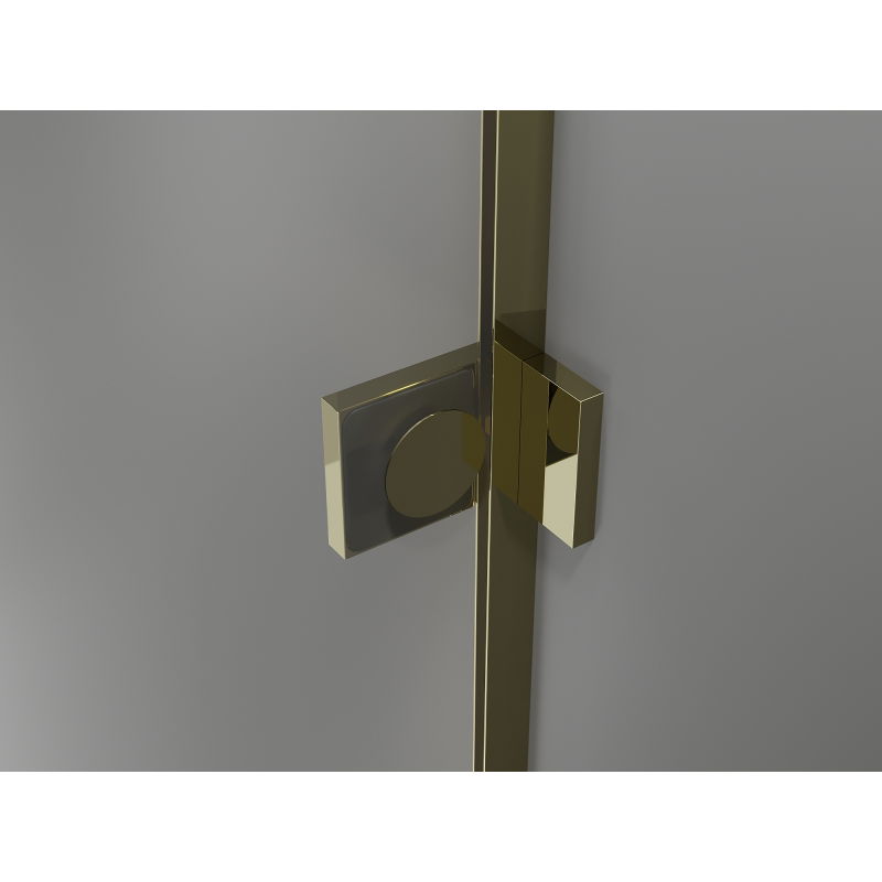 Mexen Lunar L dušo durys dešinės pusės 130 cm, skaidrios, auksinės - 834SL-130-050-50-00-P