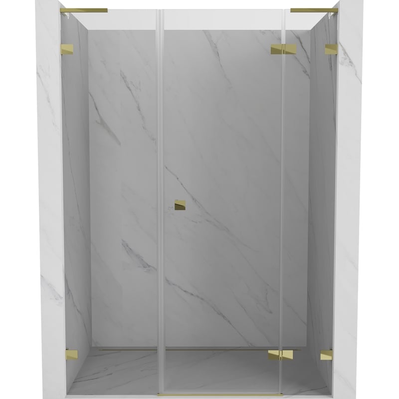 Mexen Lunar L dušo durys dešinės atidaromos 155 cm, skaidrios, auksinės - 834SL-155-050-50-00-P