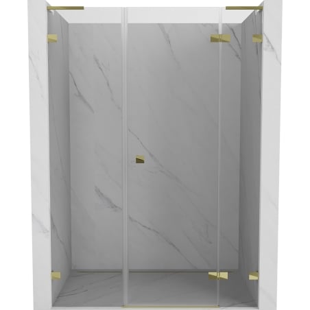 Mexen Lunar L dušo durys dešinės atidaromos 155 cm, skaidrios, auksinės - 834SL-155-050-50-00-P