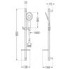 Mexen DQ73 stumdomas dušo komplektas, Juoda - 785734581-70